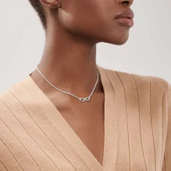 Tiffany & Co. Tiffany Infinity pendant in sterling silver on a 18