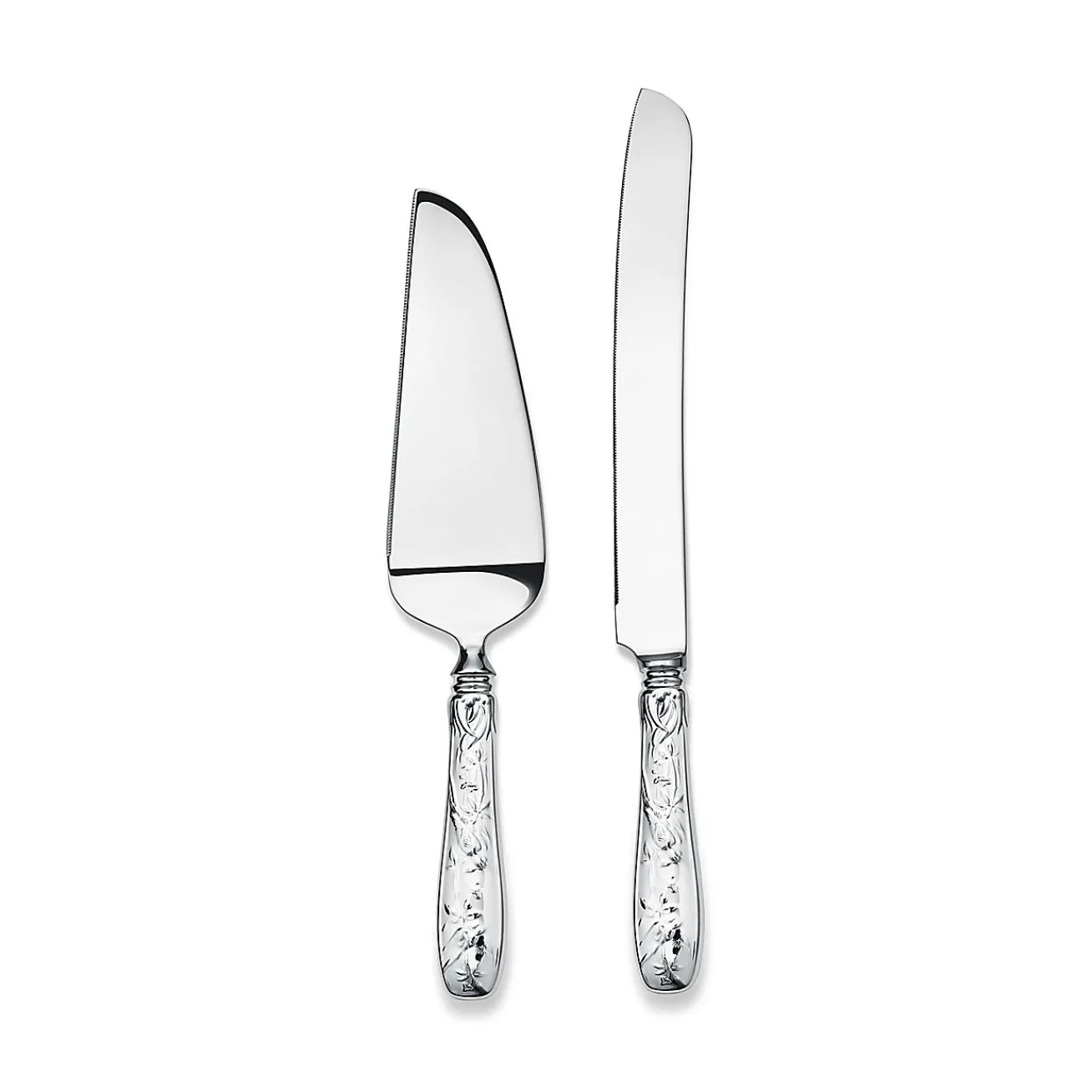 Tiffany & Co. Tiffany Jardin cake knife and server in sterling silver. | ^ Tableware|Flatware & Trays