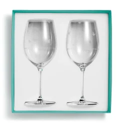 Tiffany & Co. Tiffany Jardin Red Wine Glasses in Etched Glass, Set of Two | ^ The Home|Housewarming Gifts