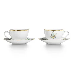 Tiffany & Co. Tiffany Jardin Teacup and Saucer in Porcelain, Set of Two | ^ The Home|Housewarming Gifts