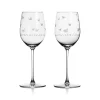 Tiffany & Co. Tiffany Jardin White Wine Glasses in Etched Glass, Set of Two | ^ Glassware & Barware|Bar & Drinkware