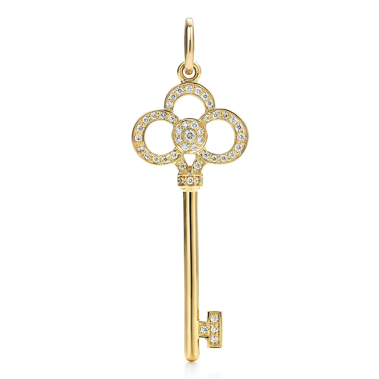 Tiffany & Co. Tiffany Keys Crown Key in Yellow Gold with Diamonds, 1.5" | ^ Gold Jewelry|Diamond Jewelry