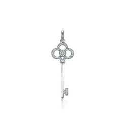 Tiffany & Co. Tiffany Keys Crown Key in White Gold with Diamonds, 1.5" | ^ Diamond Jewelry