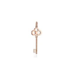 Tiffany & Co. Tiffany Keys Crown Key in Rose Gold with Diamonds, 1.5" | ^ Rose Gold Jewelry|Diamond Jewelry