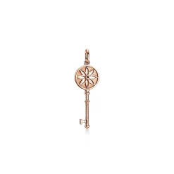 Tiffany & Co. Tiffany Keys Daisy Key in Rose Gold with a Diamond, 1.5" | ^ Rose Gold Jewelry|Diamond Jewelry