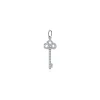 Tiffany & Co. Tiffany Keys fleur de lis key in 18k white gold with diamonds, mini. | ^ Diamond Jewelry