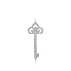 Tiffany & Co. Tiffany Keys fleur de lis key pendant in platinum with diamonds. | ^ Platinum Jewelry|Diamond Jewelry