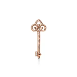 Tiffany & Co. Tiffany Keys Fleur de Lis Key Brooch in Rose Gold with Diamonds | ^ Brooches|Rose Gold Jewelry