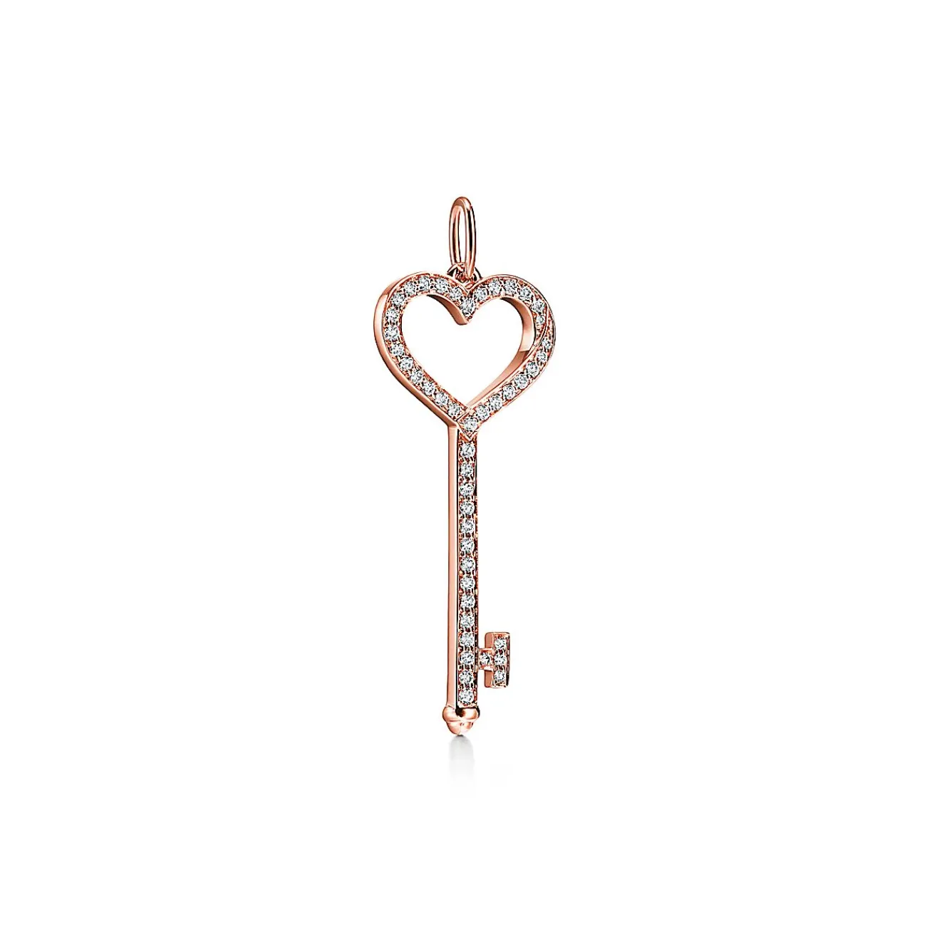 Tiffany & Co. Tiffany Keys Heart Key in Rose Gold with Diamonds, Small | ^ Rose Gold Jewelry|Diamond Jewelry