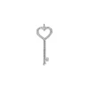 Tiffany & Co. Tiffany Keys Heart Key in Platinum with Diamonds, Small | ^ Diamond Jewelry