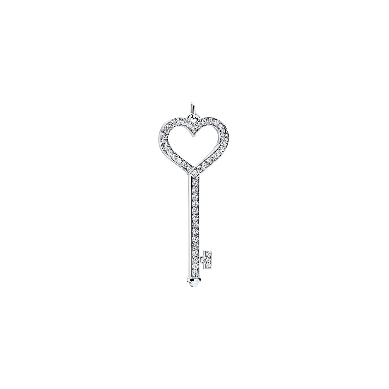Tiffany & Co. Tiffany Keys Heart Key in Platinum with Diamonds, Small | ^ Diamond Jewelry