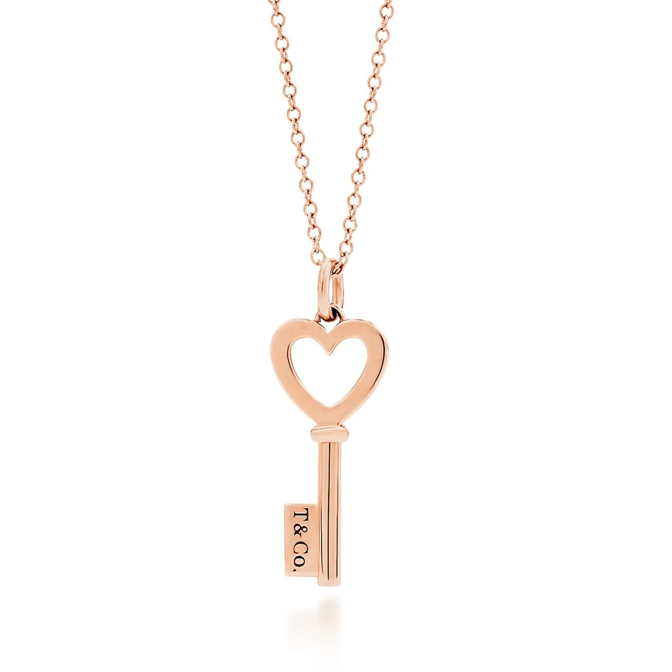 Tiffany & Co. Tiffany Keys heart key pendant in 18k rose gold, mini. | ^ Necklaces & Pendants|Rose Gold Jewelry