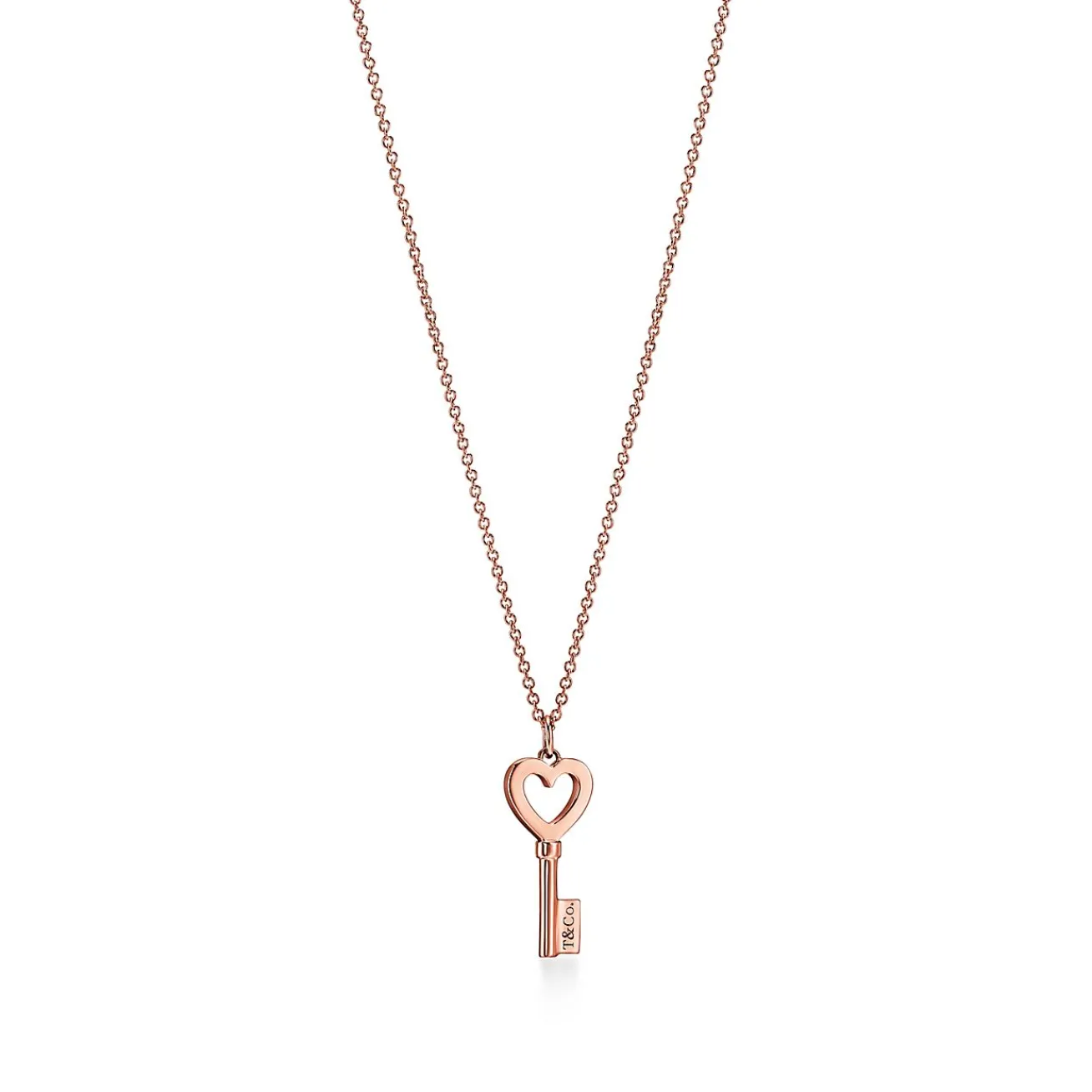 Tiffany & Co. Tiffany Keys heart key pendant in 18k rose gold, mini. | ^ Necklaces & Pendants|Rose Gold Jewelry
