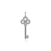 Tiffany & Co. Tiffany Keys mini crown key pendant in 18k white gold with diamonds. | ^ Diamond Jewelry