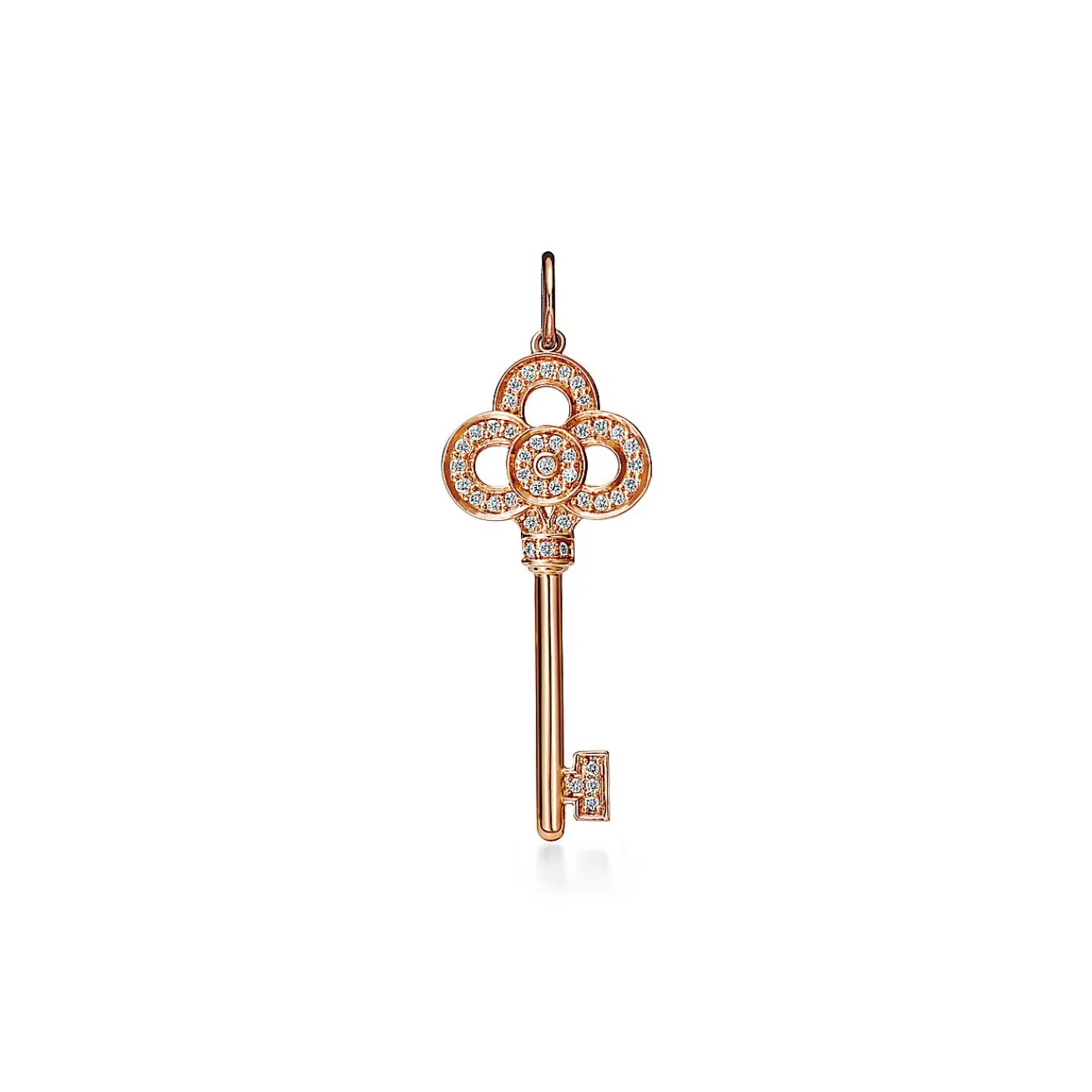 Tiffany & Co. Tiffany Keys mini crown key pendant in 18k rose gold with diamonds. | ^ Rose Gold Jewelry|Diamond Jewelry