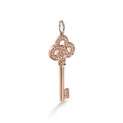 Tiffany & Co. Tiffany Keys mini crown key pendant in 18k rose gold with diamonds. | ^ Rose Gold Jewelry|Diamond Jewelry