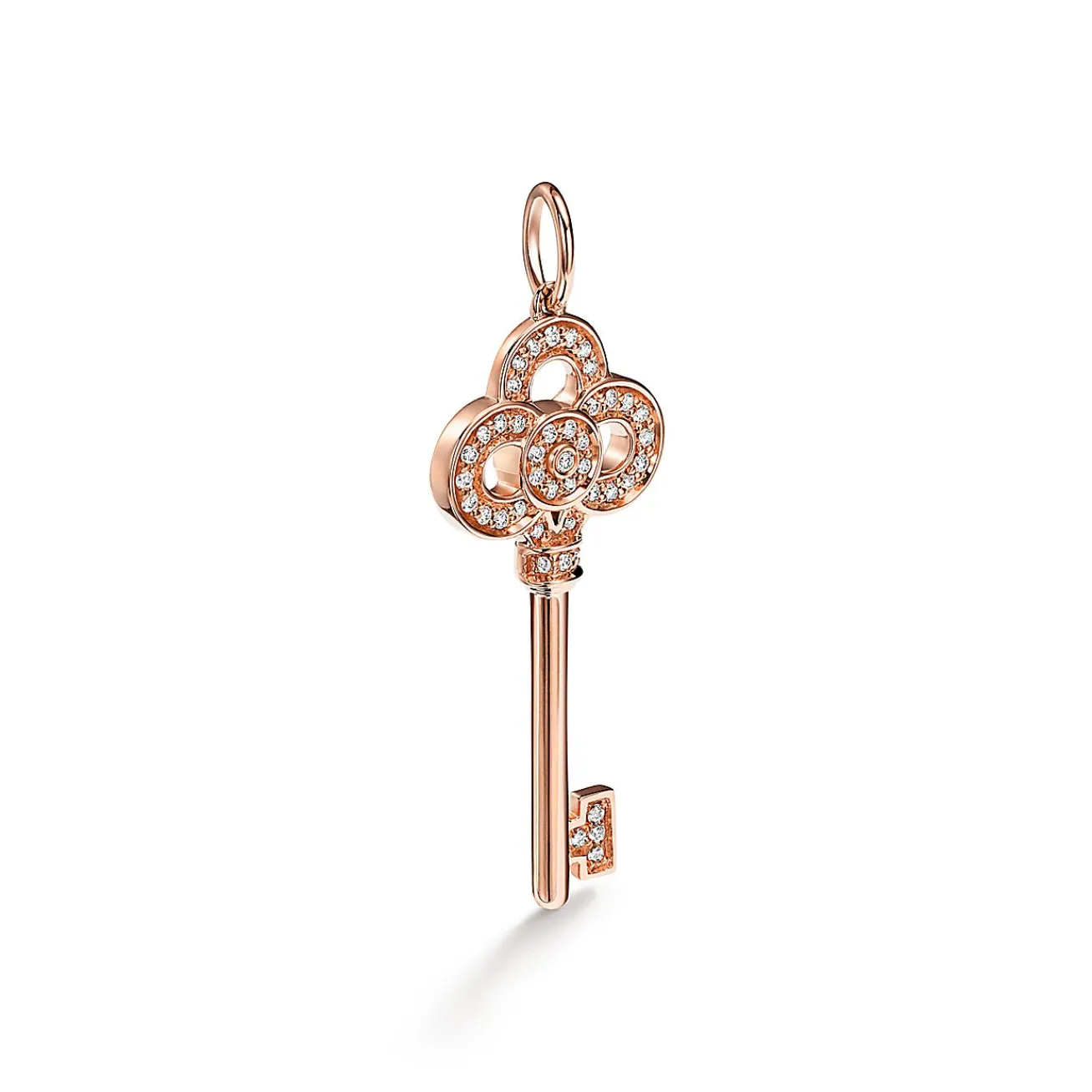 Tiffany & Co. Tiffany Keys mini crown key pendant in 18k rose gold with diamonds. | ^ Rose Gold Jewelry|Diamond Jewelry