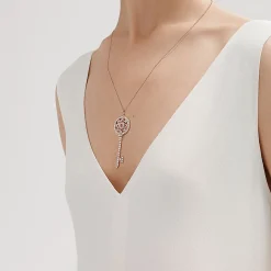 Tiffany & Co. Tiffany Keys petals key in 18k rose gold with diamonds. | ^ Rose Gold Jewelry|Diamond Jewelry