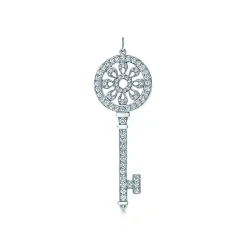 Tiffany & Co. Tiffany Keys petals key pendant in platinum with diamonds. | ^ Platinum Jewelry|Diamond Jewelry