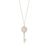 Tiffany & Co. Tiffany Keys petals key pendant in 18k rose gold with diamonds, medium. | ^ Necklaces & Pendants|Rose Gold Jewelry