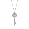 Tiffany & Co. Tiffany Keys petals key pendant in platinum with diamonds. | ^ Necklaces & Pendants|Platinum Jewelry