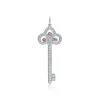 Tiffany & Co. Tiffany Keys Tiffany Fleur de Lis key pendant in platinum with gemstones. | ^ Platinum Jewelry|Diamond Jewelry