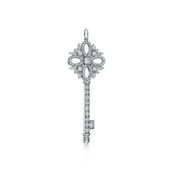 Tiffany & Co. Tiffany Keys Tiffany Victoria® key pendant in platinum with diamonds. | ^ Platinum Jewelry|Diamond Jewelry