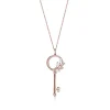 Tiffany & Co. Tiffany Keys Tiffany Victoria® diamond vine circle key in 18k rose gold, medium. | ^ Necklaces & Pendants|Rose Gold Jewelry