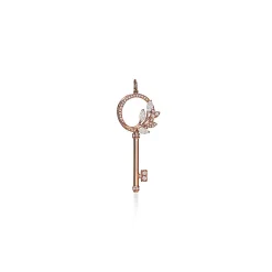 Tiffany & Co. Tiffany Keys Tiffany Victoria® diamond vine circle key in 18k rose gold, medium. | ^ Rose Gold Jewelry|Diamond Jewelry