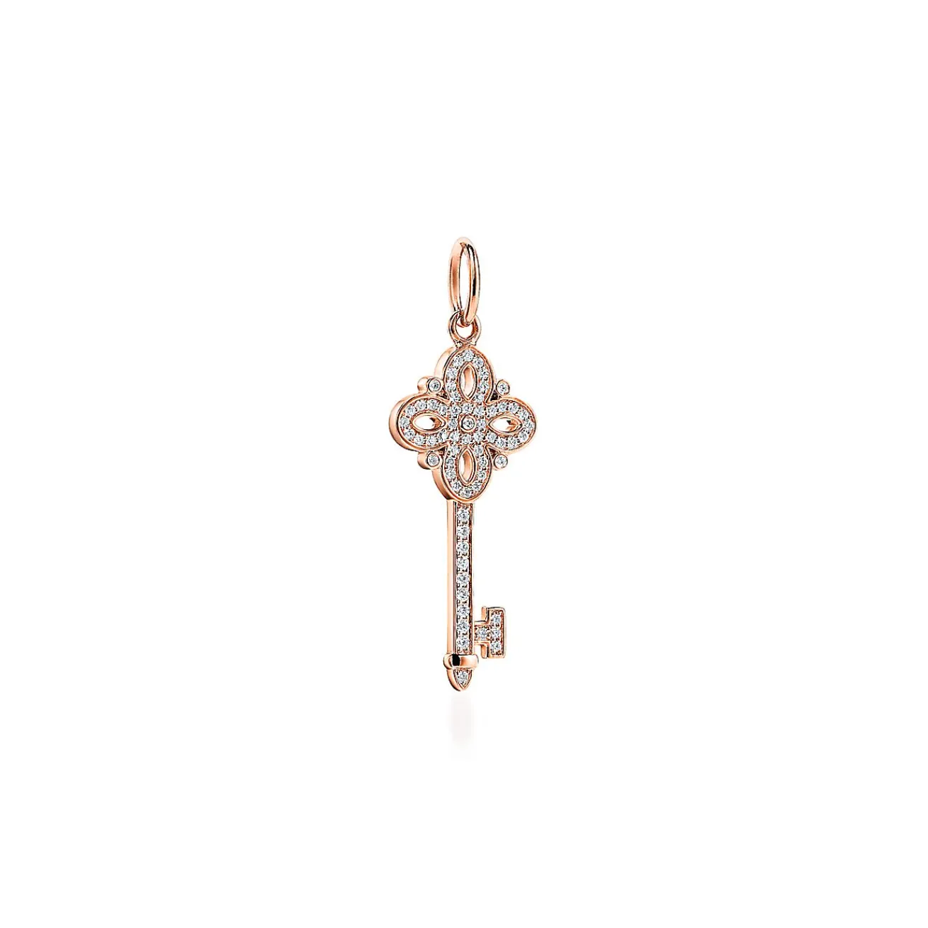 Tiffany & Co. Tiffany Keys Tiffany Victoria® key in 18k rose gold with diamonds, mini. | ^ Rose Gold Jewelry|Diamond Jewelry