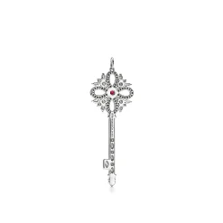 Tiffany & Co. Tiffany Keys Tiffany Victoria® key pendant in platinum with gemstones, large. | ^ Platinum Jewelry|Colored Gemstone Jewelry