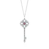 Tiffany & Co. Tiffany Keys Tiffany Victoria® key pendant in platinum with gemstones, large. | ^ Necklaces & Pendants|Platinum Jewelry