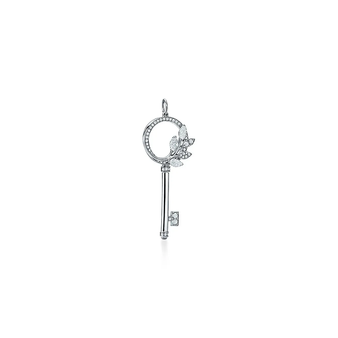 Tiffany & Co. Tiffany Keys Tiffany Victoria® diamond vine circle key in platinum, medium. | ^ Platinum Jewelry|Diamond Jewelry