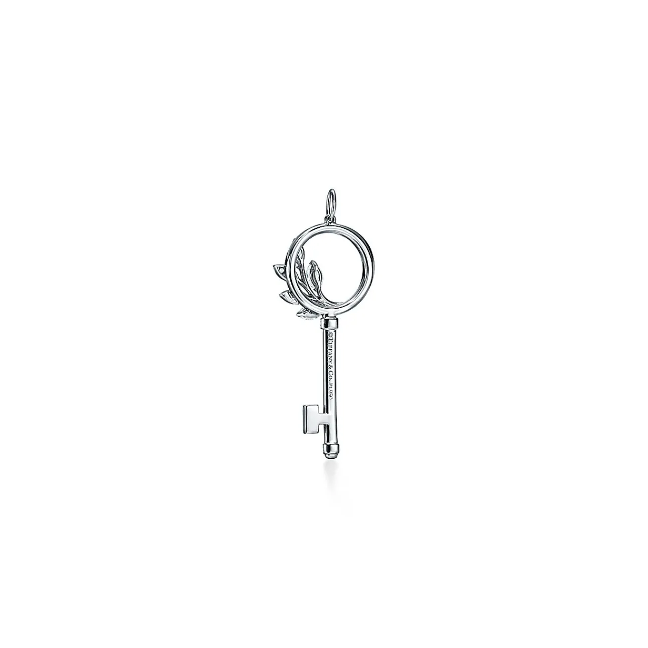 Tiffany & Co. Tiffany Keys Tiffany Victoria® diamond vine circle key in platinum, medium. | ^ Platinum Jewelry|Diamond Jewelry