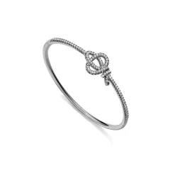 Tiffany & Co. Tiffany Keys Woven Keys Hinged Bracelet in Platinum with Diamonds | ^ Bracelets|New Jewelry