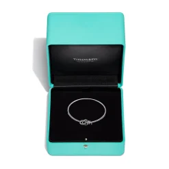 Tiffany & Co. Tiffany Keys Woven Keys Hinged Bracelet in Platinum with Diamonds | ^ Bracelets|New Jewelry