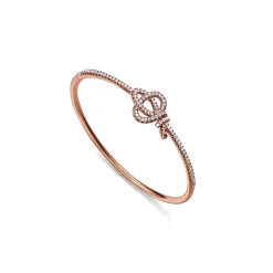 Tiffany & Co. Tiffany Keys Woven Keys Hinged Bracelet in Rose Gold with Diamonds | ^ Bracelets|New Jewelry
