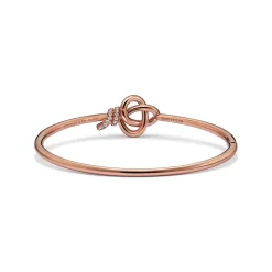 Tiffany & Co. Tiffany Keys Woven Keys Hinged Bracelet in Rose Gold with Diamonds | ^ Bracelets|New Jewelry