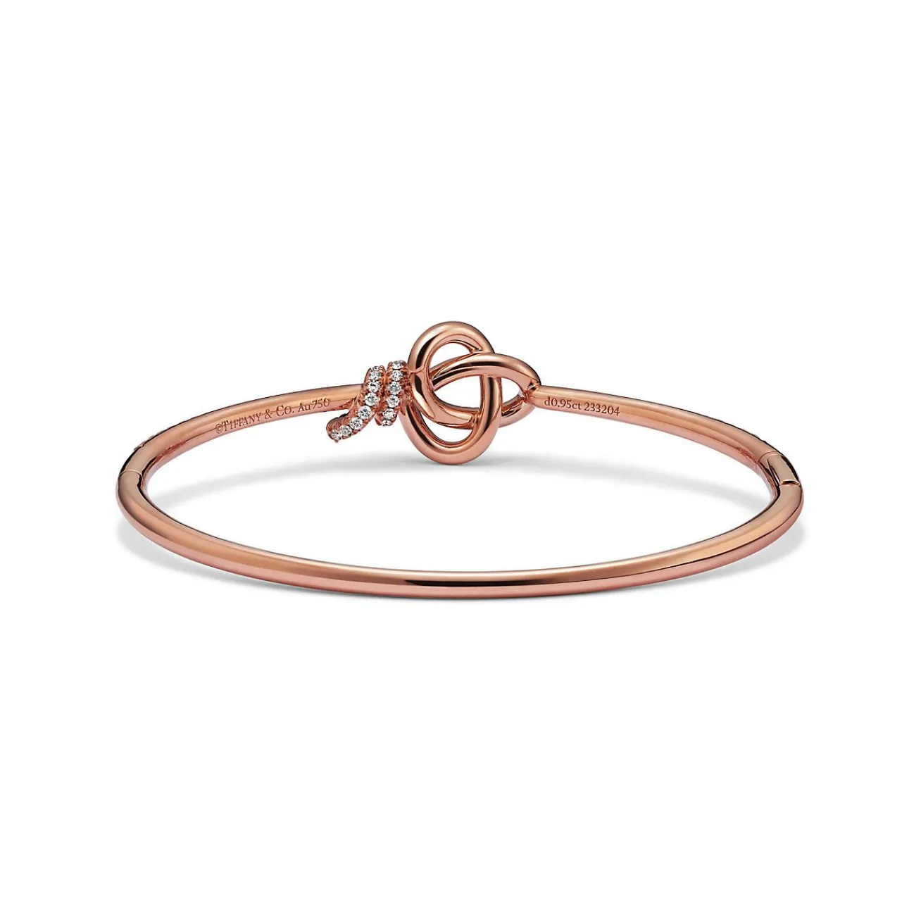 Tiffany & Co. Tiffany Keys Woven Keys Hinged Bracelet in Rose Gold with Diamonds | ^ Bracelets|New Jewelry
