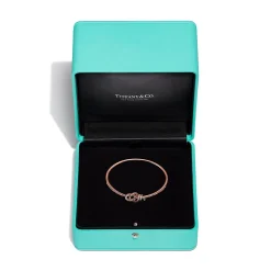 Tiffany & Co. Tiffany Keys Woven Keys Hinged Bracelet in Rose Gold with Diamonds | ^ Bracelets|New Jewelry