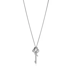 Tiffany & Co. Tiffany Keys Woven Keys Large Key Pendant in Platinum with Diamonds | ^ Necklaces & Pendants|New Jewelry