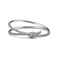 Tiffany & Co. Tiffany Knot Double Row Bracelet in White Gold with Diamonds | ^ Bracelets|Diamond Jewelry