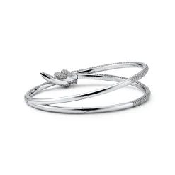 Tiffany & Co. Tiffany Knot Double Row Bracelet in White Gold with Diamonds | ^ Bracelets|Diamond Jewelry