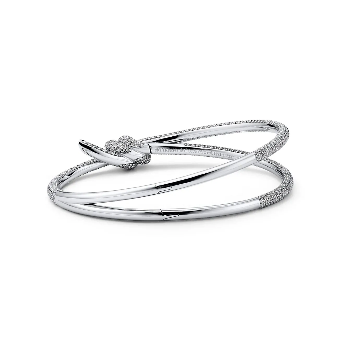 Tiffany & Co. Tiffany Knot Double Row Bracelet in White Gold with Diamonds | ^ Bracelets|Diamond Jewelry