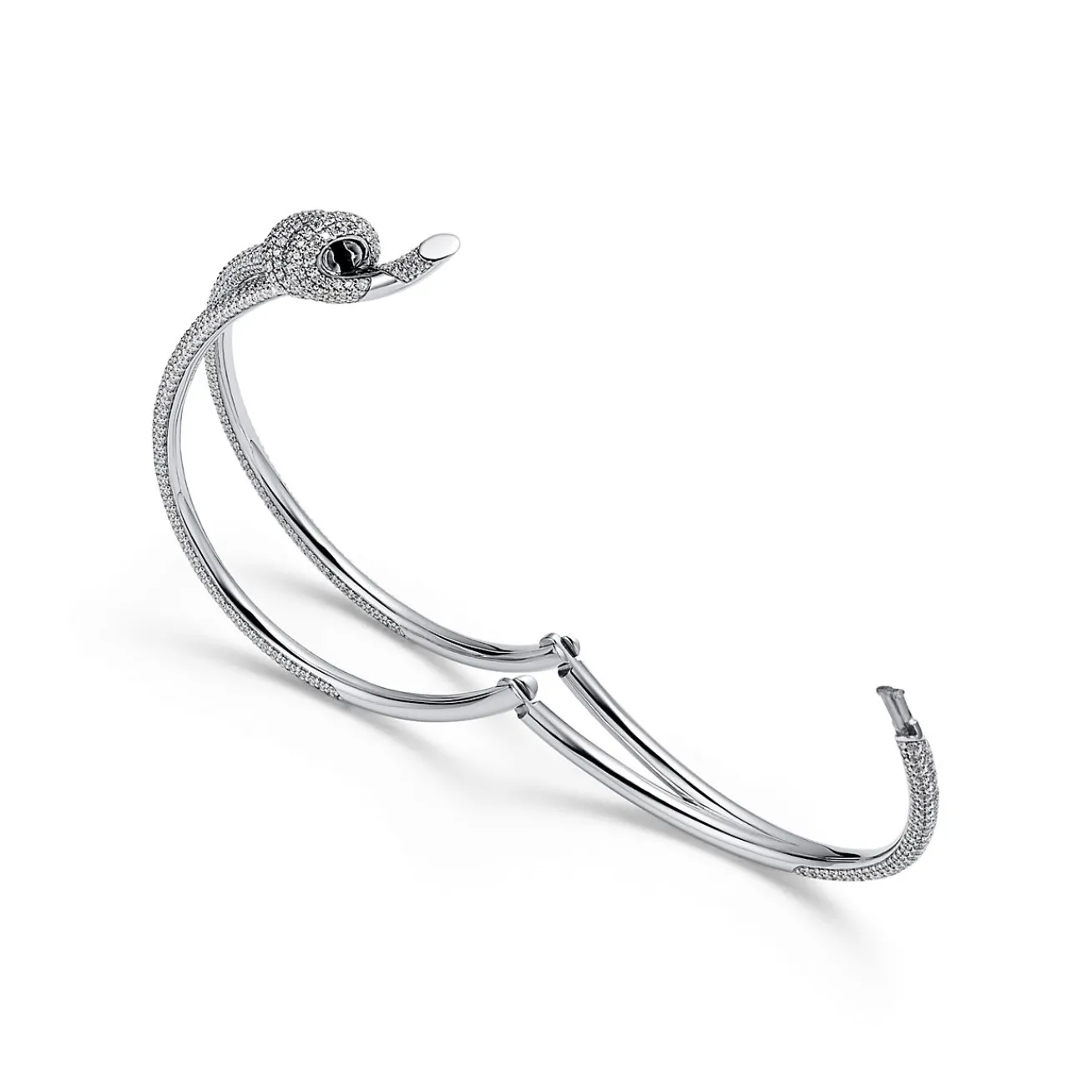 Tiffany & Co. Tiffany Knot Double Row Bracelet in White Gold with Diamonds | ^ Bracelets|Diamond Jewelry