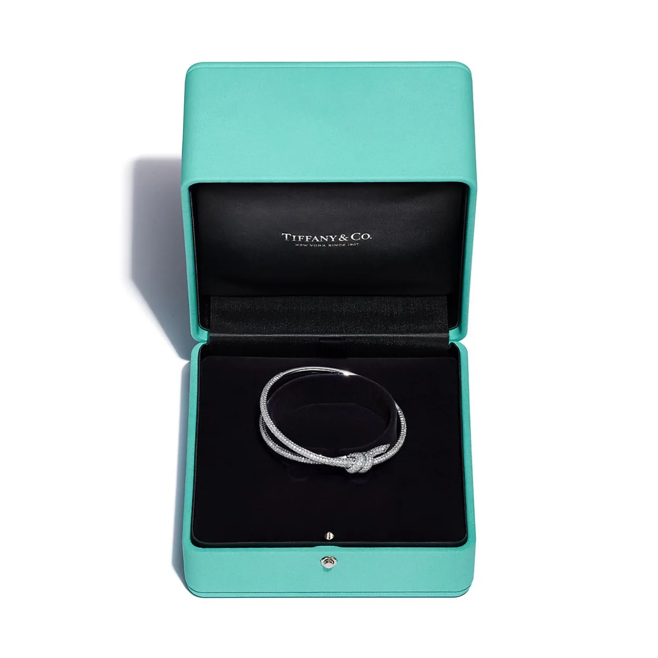 Tiffany & Co. Tiffany Knot Double Row Bracelet in White Gold with Diamonds | ^ Bracelets|Diamond Jewelry