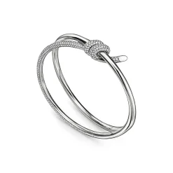 Tiffany & Co. Tiffany Knot Double Row Bracelet in White Gold with Diamonds | ^ Bracelets|Diamond Jewelry