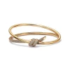 Tiffany & Co. Tiffany Knot Double Row Hinged Bangle in Yellow Gold with Diamonds | ^ Bracelets|Gold Jewelry