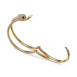 Tiffany & Co. Tiffany Knot Double Row Hinged Bangle in Yellow Gold with Diamonds | ^ Bracelets|Gold Jewelry