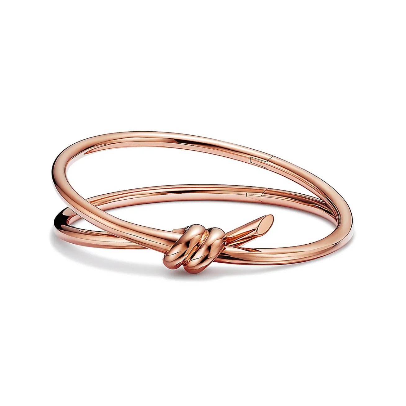 Tiffany & Co. Tiffany Knot Double Row Hinged Bangle in Rose Gold | ^ Bracelets|Men's Jewelry